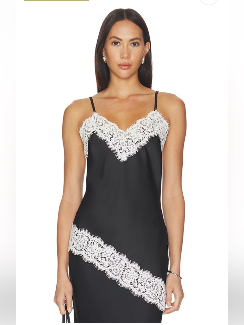 ASTR the label lace asymmetrical tank